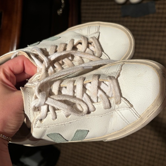 Veja Womens Campo Leather And Teal Suede - Picture 3 of 5